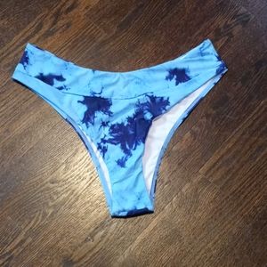 Blue tie dye bikini bottoms